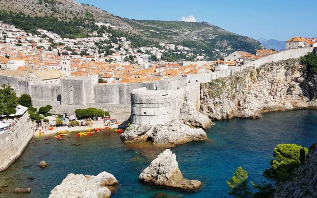 Dubrovnik's medieval walls and old town above the Adriatic
